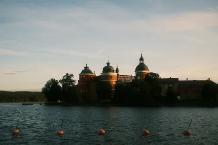 Gripsholm Castle and Mariefred on Lake Mälaren