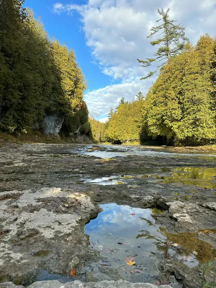 Elora Gorge and the village of Elora